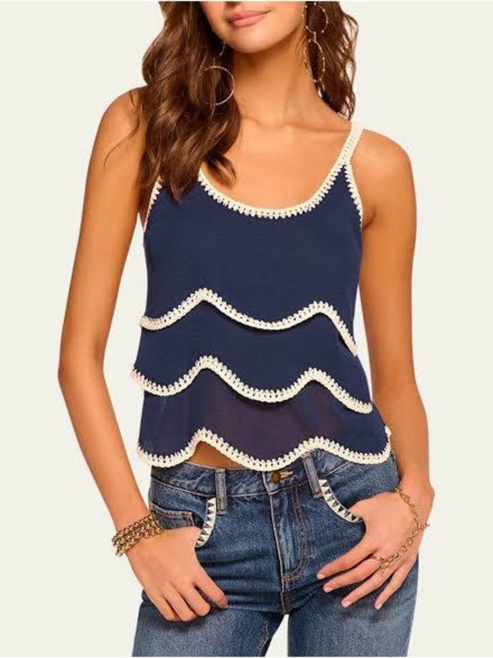 RAMY BROOK
Ariel Embroidered Sleeveless Top size small